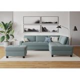 DOMO collection Ecksofa "Florentina L-Form", wahlweise mit Bettfunktion, mit Kontrastnaht