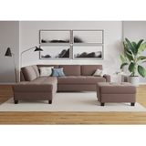 DOMO collection Ecksofa "Florentina zeitlos und elegant, Sitznähte als Designelement, L-Form", wahlweise mit Bettfunktion, mit Kontrastnaht, Komfortsitzhöhe 47cm