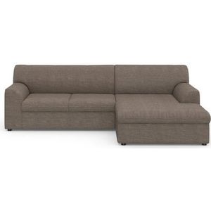 DOMO collection Ecksofa »Topper, elegant und zeitlos, kompaktes Stellmaß 245/155cm, L-Form«, mit Recamiere, wahlweise mit Schlaffunktion