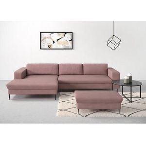 DOMO collection Ecksofa »Modica, zeitlos und elegant, L-Form«, moderne Optik mit extrabreiter Recamiere, auch in Cord