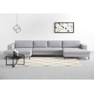DOMO collection Wohnlandschaft »Modica U-Form«, XXL, in moderner Optik mit, 2 großzügigen Recamieren, auch in Cord