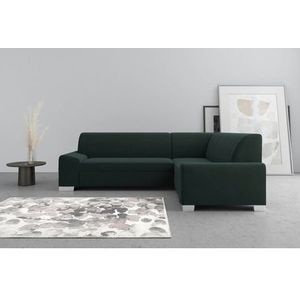 DOMO collection Ecksofa »Anzio in kubischer Formensprache, flache Armlehnen, L-Form«, Wahlweise mit Bettfunktion und Federkern für hohen Sitzkomfort