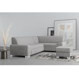 DOMO collection Ecksofa "Anzio in kubischer Formensprache, flache Armlehnen, L-Form", Wahlweise mit Bettfunktion und Federkern für hohen Sitzkomfort