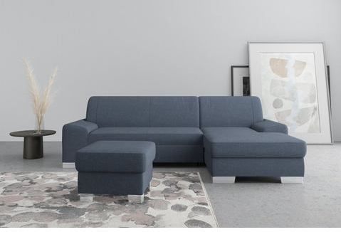 DOMO collection Ecksofa "Anzio L-Form", wahlweise mit Bettfunktion und Federkern
