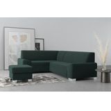 DOMO collection Ecksofa »Anzio in kubischer Formensprache, flache Armlehnen, L-Form«, Wahlweise mit Bettfunktion und Federkern für hohen Sitzkomfort