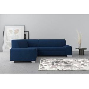 DOMO collection Ecksofa »Anzio in kubischer Formensprache, flache Armlehnen, L-Form«, Wahlweise mit Bettfunktion und Federkern für hohen Sitzkomfort