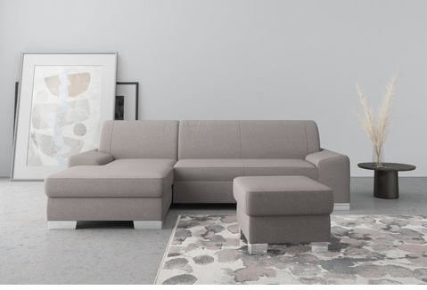 DOMO collection Ecksofa "Anzio L-Form", wahlweise mit Bettfunktion und Federkern