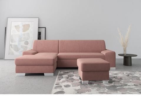 DOMO collection Ecksofa »Anzio L-Form«, wahlweise mit Bettfunktion und Federkern