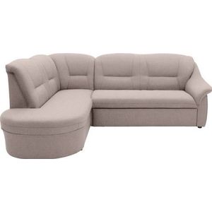 DOMO collection Ecksofa »Faenza für kleine Räume, Stellmaße 232,176cm, komfortabel, L-Form«, mit Ottomane, zeitlos, elegante Armlehnen, wahlweise mit Bettfunktion