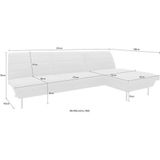 LOOKS by Wolfgang Joop Ecksofa »LOOKS IX L-Form«, Quersteppung, ohne Armlehnen