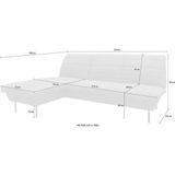 LOOKS by Wolfgang Joop Ecksofa »LOOKS IX L-Form«, Quersteppung, ohne Armlehnen