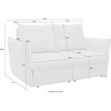LOOKS by Wolfgang Joop Schlafsofa "LOOKS XII", mit Bettfunktion, Kissenoptik, Boxspring-Polsterung