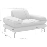 LOOKS by Wolfgang Joop Sessel "LOOKS XIII Loungesessel", Wahlweise mit Arm- und Kopfteilverstellung