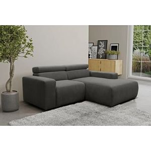 DOMO collection Ecksofa Brandon Sitzbelastung 140 kg, kleine Ausführung B/T/H: 214/100/80 cm, Mit Kopfteilverstellung, auch in Leder und Cord, L-Form