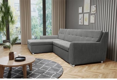DOMO collection Ecksofa Treviso, wahlweise mit Bettfunktion, incl. Zierkissen