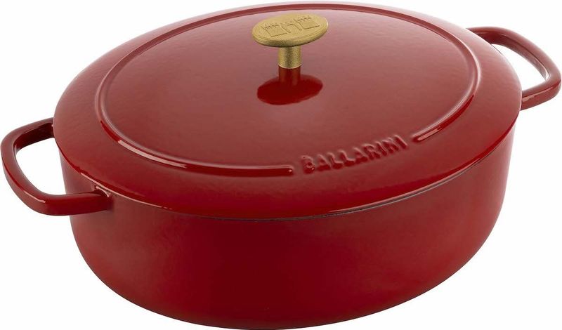 Ballarini - Bellamonte - Braadpan Ovaal - Rood - Gietijzer - 4,5L