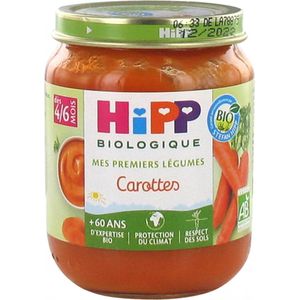 HiPP My First Groenten Biologische Wortelen Vanaf 4/6 Maanden 125 g