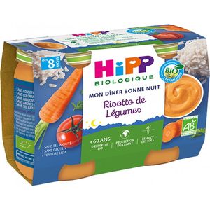 HiPP My Good Night Supper Groentenrisotto van 8 Maanden Biologisch 2 Potjes