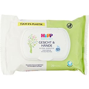 Hipp® | 6 x 20 Baby doekjes | gezicht en handen | plastic en parfum vrij | reiniging doekjes