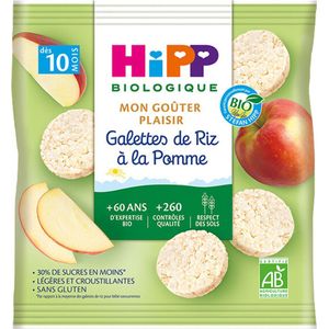 HiPP Mon Goûter Plaisir Biologische Appel Rijstwafels Vanaf 10 Maanden 30 g