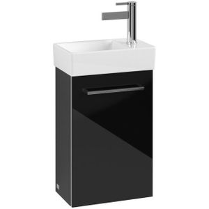 Villeroy & Boch Avento wastafelonderbouwkast 1 deur 34x51.4x20.2cm links crystal black A87600B3