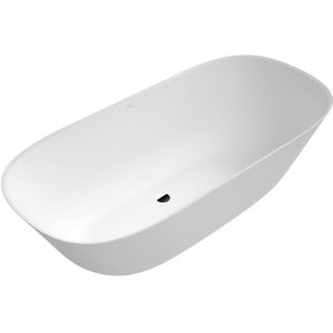 Villeroy & Boch Theano vrijstaand duobad - 175x80cm - kunststof quaryl - ovaal - Mat Wit UBQ175ANH7F200V-RW