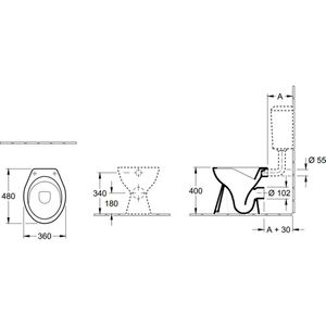 Villeroy & Boch O.novo closetpot diepspoel directflush pk wit 7618r001
