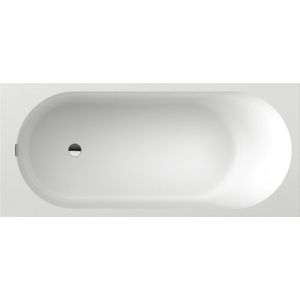 Ligbad villeroy & boch oberon quaryl 180x80 met poten inclusief overloopcombinatie wit alpin