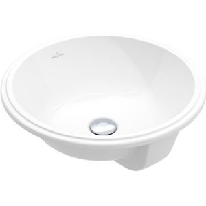 Villeroy & Boch Architectura onderbouwwastafel 45x45x17.5cm Rond met overloopgat Wit Alpin glans Ceramic 5A754501