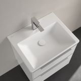 Wastafel villeroy & boch subway 3.0 met ceramicplus 1 kraangat geen overloop 60x47x16.5 cm stone white