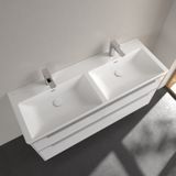 Villeroy & Boch Subway 3.0 meubelwastafel 130cm 2 krgt met overloopC+ stone white 4A71D5RW