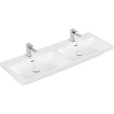 Villeroy & Boch Subway 3.0 meubelwastafel 130cm 2 krgt met overloopC+ stone white 4A71D5RW