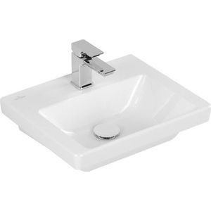 Fontein villeroy & boch subway 3.0 met ceramicplus zonder overloop 45x37x14.5 cm wit alpin