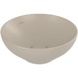 Villeroy & Boch Loop & friends opzetwastafel 38cm rond met overloop CeramicPlus almond 4A4500AM