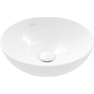 Villeroy & Boch Loop & friends opzetwastafel 38cm rond met overloop CeramicPlus wit 4A4500R1