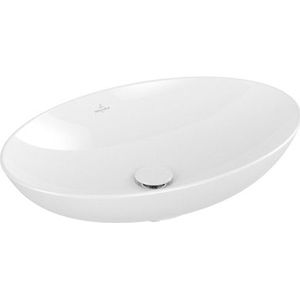 Villeroy & Boch Loop & friends opzetwastafel - 62x42cm - ovaal zonder overloop wit 4a480101
