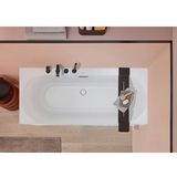 Villeroy & boch Loop duobad - 180x80cm - rechthoek/binnenbad ovaal - acryl Wit Alpin glans UBA180LOF2V-01