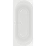 Villeroy & boch Loop duobad - 180x80cm - rechthoek/binnenbad ovaal - acryl Wit Alpin glans UBA180LOF2V-01