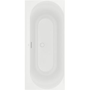 Villeroy & boch Loop duobad - 180x80cm - rechthoek/binnenbad ovaal - acryl Stone White mat uba180lof2v-rw