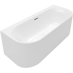 Villeroy & Boch Loop & friends Bad - Half Vrijstaand - Acryl Stone White Mat