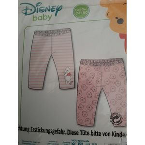 Disney baby poeh set van 2 broekjes maat 80/86