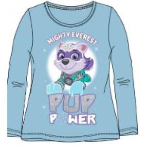 Paw Patrol meisjes t-shirt met EVEREST - lichtblauw - Maat  128 / 8 jaar