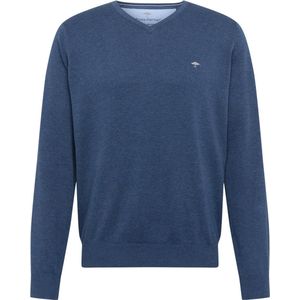 Fynch Hatton V hals Trui Donkerblauw % Katoen Regular Fit