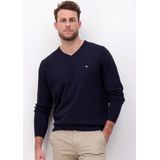 Fynch-Hatton Trui - Blauw - Effen - V-hals
