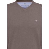 Fynch Hatton - V-hals Trui - Bruin - 100% Katoen - Regular Fit
