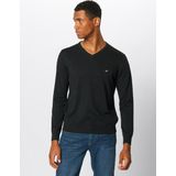 Fynch Hatton - V-hals Trui - Zwart - 100% Katoen - Regular Fit