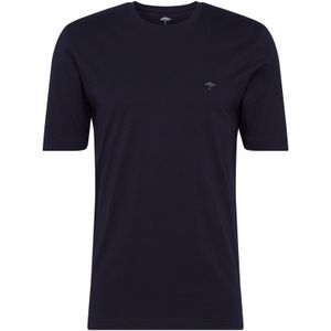 FYNCH-HATTON T-shirt - Unikleur - Navy - Lange Mouwen - Ronde Hals