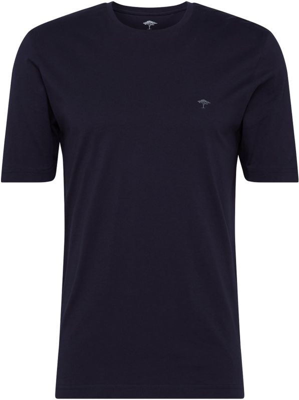 FYNCH-HATTON T-shirt - Unikleur - Navy - Lange Mouwen - Ronde Hals