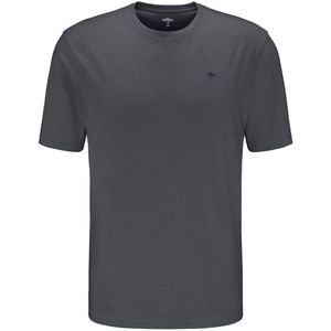 Donkergrijs T-shirt - Unikleur - Lange Mouwen - Ronde Hals