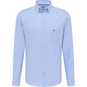 Fynch Hatton - Overhemd - Blauw - 100% Katoen - Lange Mouwen - Button-Down